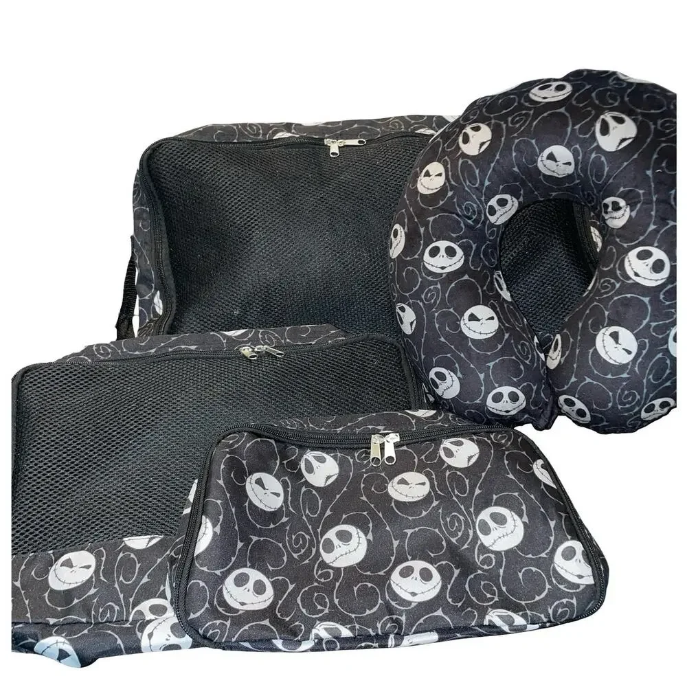 Disney Nightmare Before Christmas Travel Set - 3 Packing Cubes & Neck Pillow
